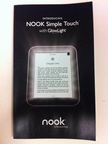 Открыт предзаказ на е-ридер B&N NOOK Simple Touch with GlowLight